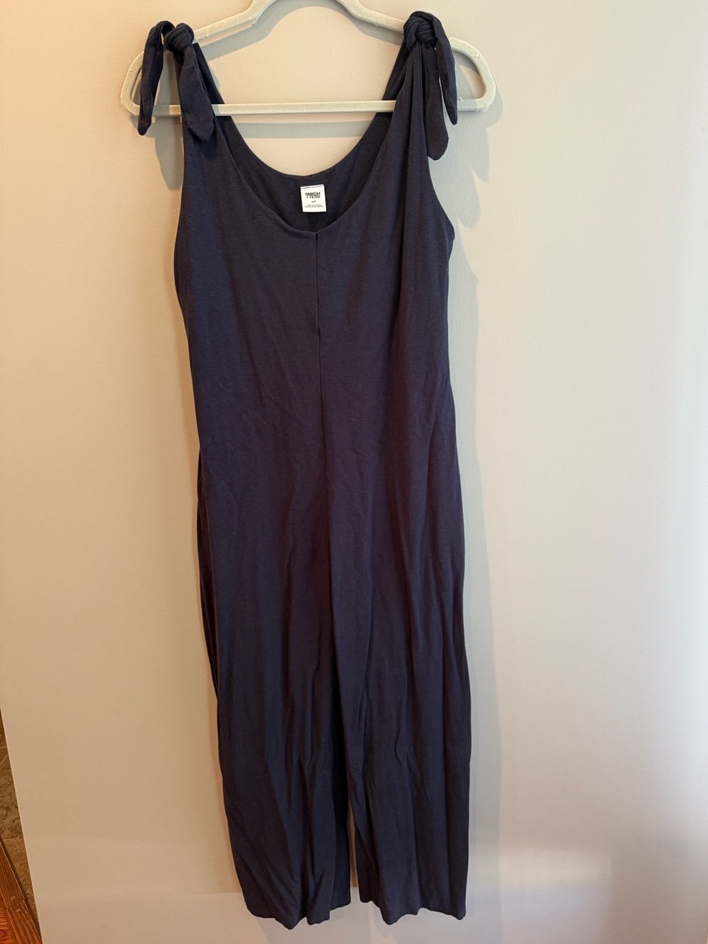 Smash + Tess Navy Tie-Shoulder Jumpsuit